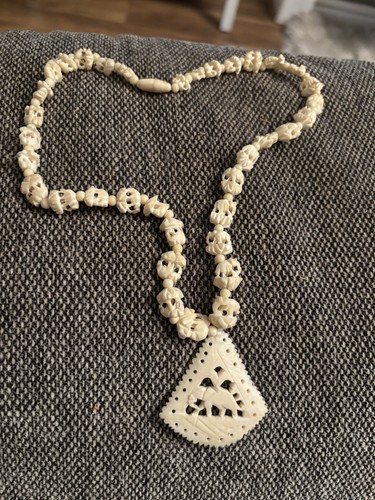 Vintage hand carved - hand-carved, bone