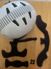 TSG Skateboard Scooter BMX Helmet White With Black Pattern Size Large  Worn Once