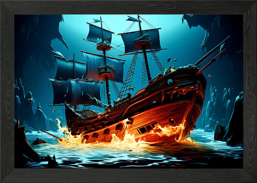 Ship framed wall art poster - art,