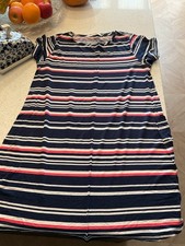 Ladies Striped Night Shirt Size 12