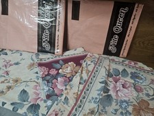 Vintage Pretty Floral 'isabella' Single Duvet Cover & 2 Fitted Sheets Set NEW
