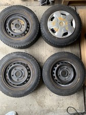 GENUINE FORD TRANSIT 15" STEEL WHEELS & TYRES 195/70 R15 SET OF 4 HUBS AS SEEN