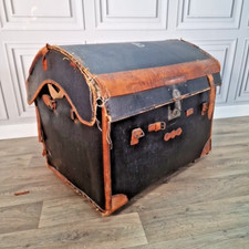Antique chest travel trunk - antique,