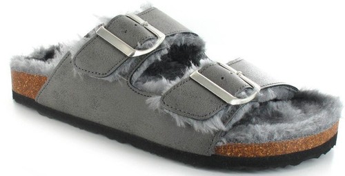 Ladies ella slippers faux fur - ladies,