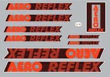 Aero Reflex Decal Set - Neon Orange -Sticker old school BMX Restoration