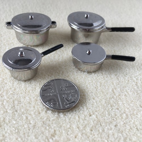 Dolls house saucepans - dolls,