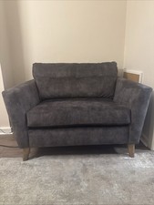 DFS Studio Velvet Motion Power Recliner Cuddle Chair French Connection Slate