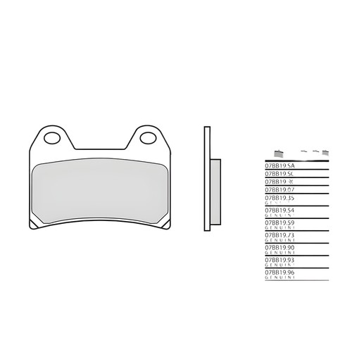 Brake pads brembo 07bb19rc - brake,