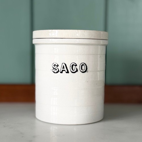 Antique white ironstone sago - antique,