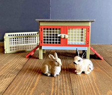 Schleich Toy Rabbit Hutch And Pen With Rabbits - 42019 collectable Playset