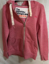 Superdry Orange Label Hooded Zip Up Sweatshirt Jacket Size S