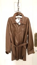 Zara Faux Leather Collared