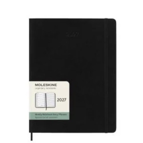 Moleskine black weekly soft - black,