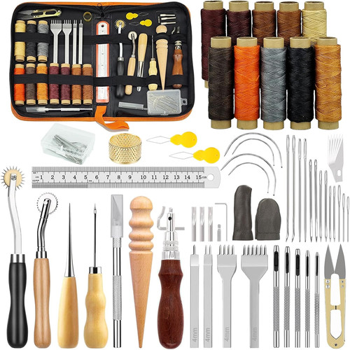 54pcs leather sewing kit hand - sewing,