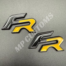 2 Gloss Black Yellow FR Badge