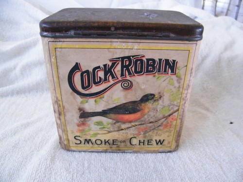 Vintage cock robin tobacco tin - vintage,