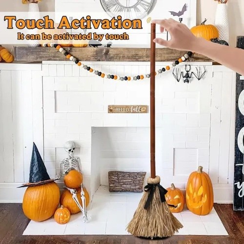 Halloween witch broom - halloween, animated