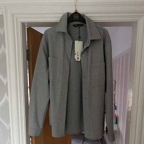 Zara men grey piqué cotton - zara,