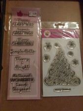 Woodware, Honey Don Crafts, Christmas Clear Stamp Set