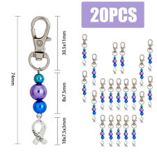 20 HOPE RIBBON dangle charm