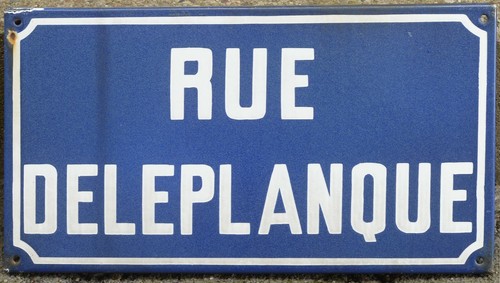 Old french street sign - french, enamel