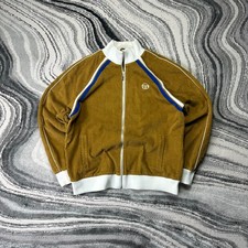 VTG Sergio Tacchini Dario Full Zip 3XL Brown Corduroy Funnel Neck Track Jacket