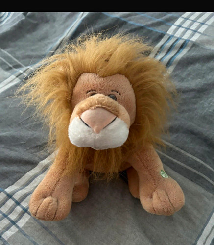Small plush lion soft toy - lion, with