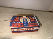 White”s No 1 Brass Tip Ceramic Spark Plugs Box Of 10 NOS RARE 