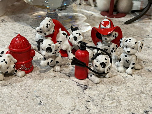 Dalmatian dog puppy figurine - puppy,
