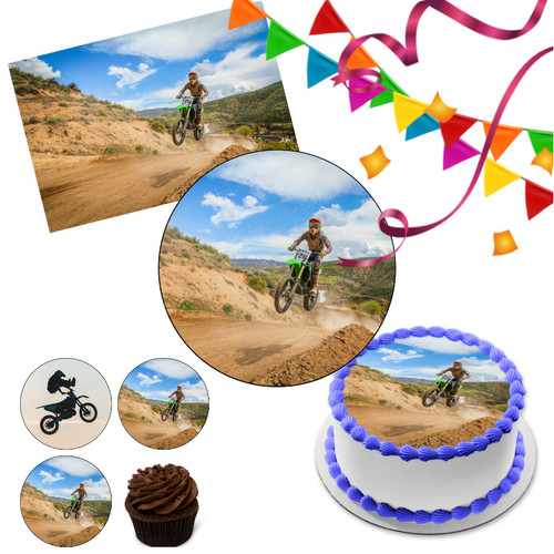 Motocross bike cake topper - motocross,