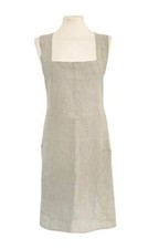 Natural Linen Apron Cross Back