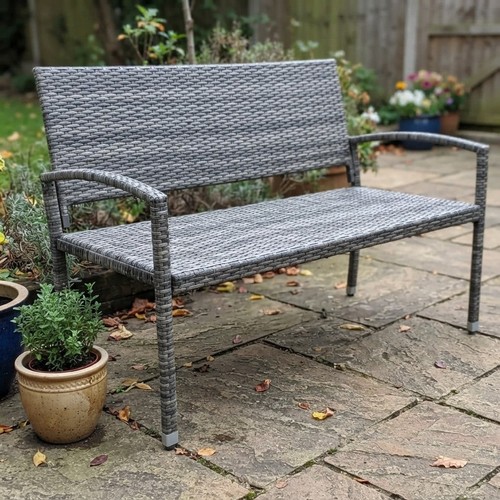 Rattan garden bench seater - bench, 2