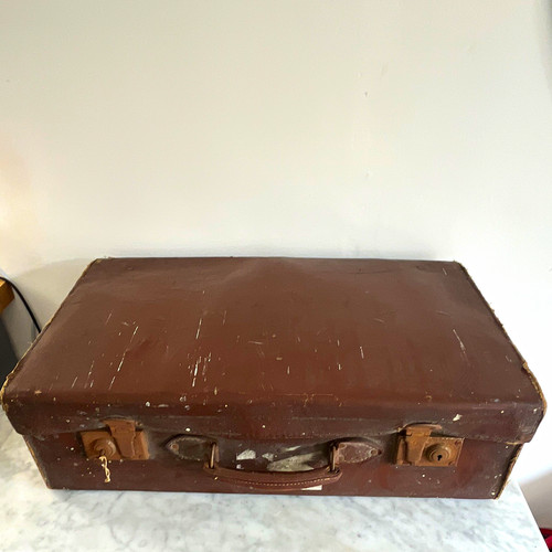 Vintage leather look hard - vintage,