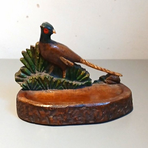 Wooden handmade pheasant bird - handmade,