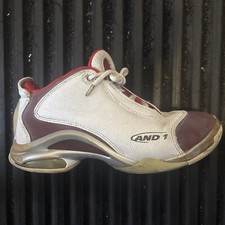 AND1 basketball shoes, Rise, white/red, size 7UK, 8US, used 