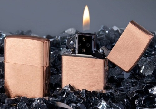 Zippo lighter solid copper - zippo,
