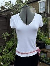 Red Herring Pink Ribbon Tie T Shirt Sz 8-10