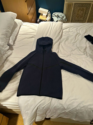 Nike tech navy full - zip, hooded