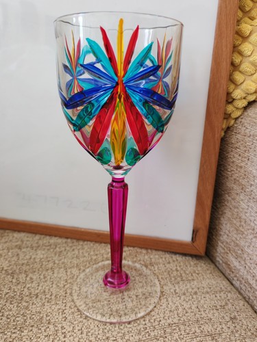 Pink stem venetian - glass, oasis