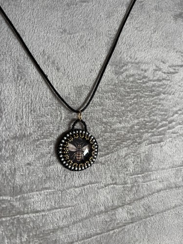 Bumble bee pendent necklace - bee,