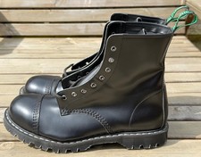 Solovair Black Hi-Shine 8 Eye