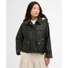New BARBOUR Olive Liza Waxed