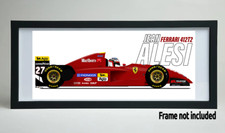 Jean Alesi Ferrari 412T2 F1 Print 12x5" - Scuderia GP