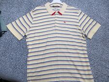 ONE TRUE SAXON.CASUAL ETIQUETTE  MENS S/S POLO. MULTI STRIPES + CHEST 42" SIZE L