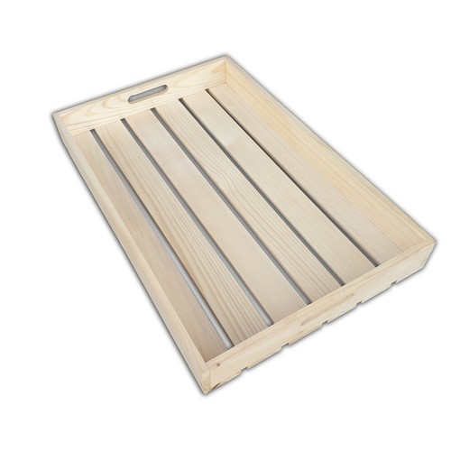 Wooden crate tray - crate/tray, 56x36x6cm