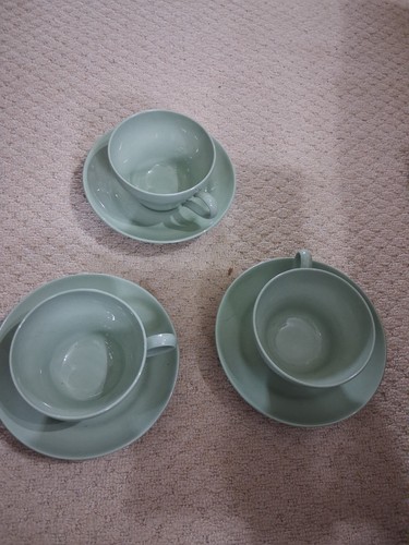Wedgwood celadon cup - celadon, saucer