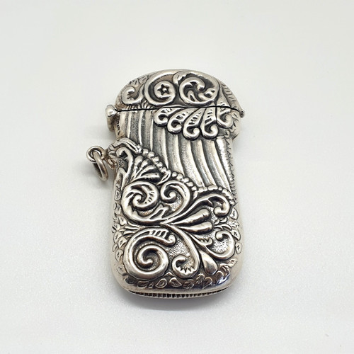 Sterling silver vesta case - vesta,