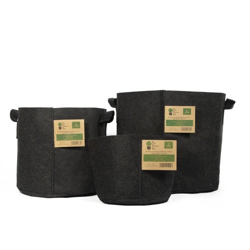 Round black pot fabric - round,