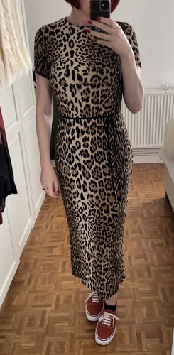 Zara leopard print midi dress - print,