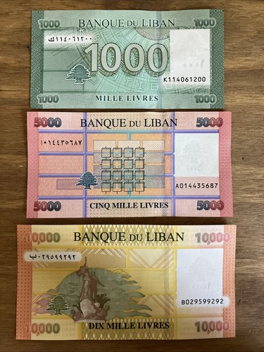 Lot lebanon banknotes - x,
